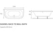 donatello back to wall bath 1700x750x600mm bath panel, Baths, Double Ended Baths, Straight Baths, Alessio, 6