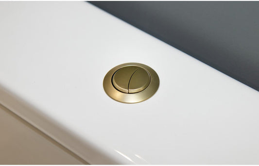 Dual Push Button Cover Brushed Brass - bathandtile