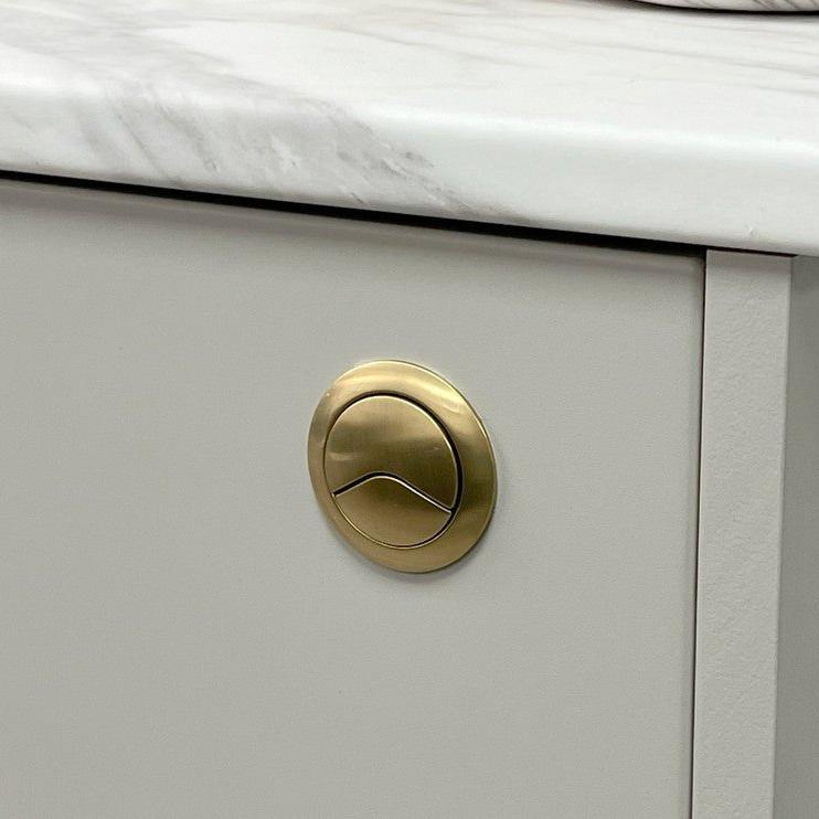 Dual Push Button Cover Brushed Brass - bathandtile