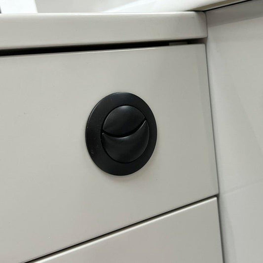 Dual Push Button Cover Matt Balck - bathandtile