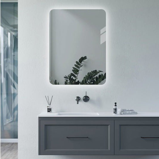 edge 500x700mm rectangle back lit led mirror, Alessio, Illuminated Bathroom Mirror, Mirrors, 1