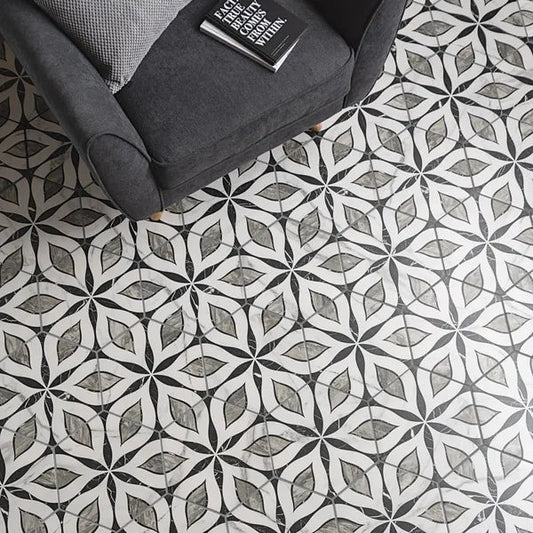 activ elazig hexagon tiles 330x285mm, Floor Tiles, Patterned Tiles, Porcelain Tiles, Wall Tiles, Grey Tiles, 1