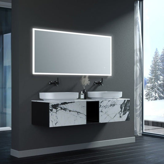 elegant 600x1200mm rectangle surround lit led mirror, Alessio, Illuminated Bathroom Mirror, Mirrors, 1