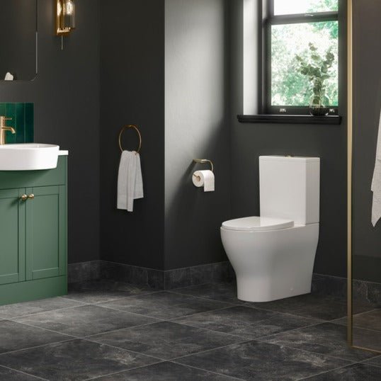 Elenna Rimless Close Coupled WC & Soft Close Seat - bathandtile