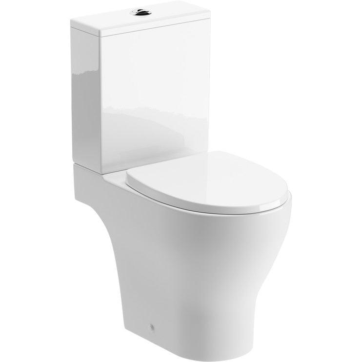 Elenna Rimless Close Coupled WC & Soft Close Seat - bathandtile