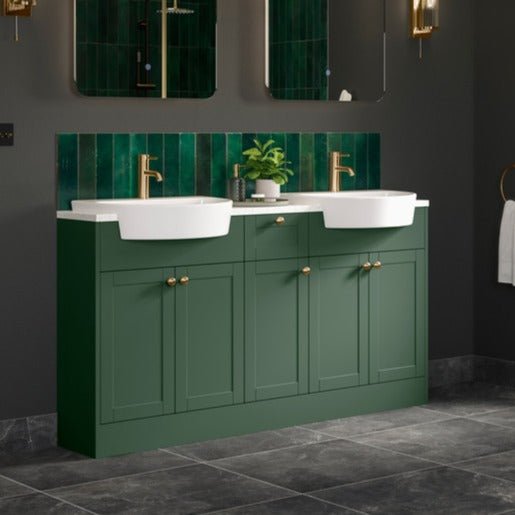 Elenna Semi Recessed Basin 555x435mm 1TH - bathandtile