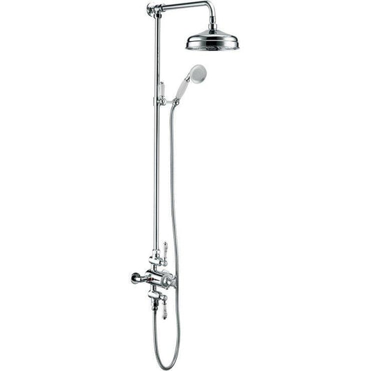 elio traditional exposed twin outlet shower head riser, Alessio, Mixer Showers, Showers, 1
