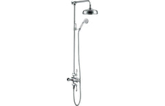 Elio Traditional Exposed Twin Outlet Shower Head & Riser