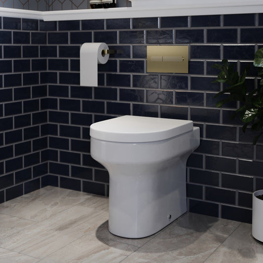 Elisa Back To Wall Comfort Height WC & Soft Close Toilet Seat - bathandtile