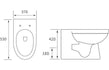 Elisa Back To Wall WC & Soft Close Toilet Seat - bathandtile