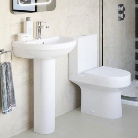 elisa basin full pedestal 500x390mm, Alessio, Basins, Full Pedestal Basin, 1