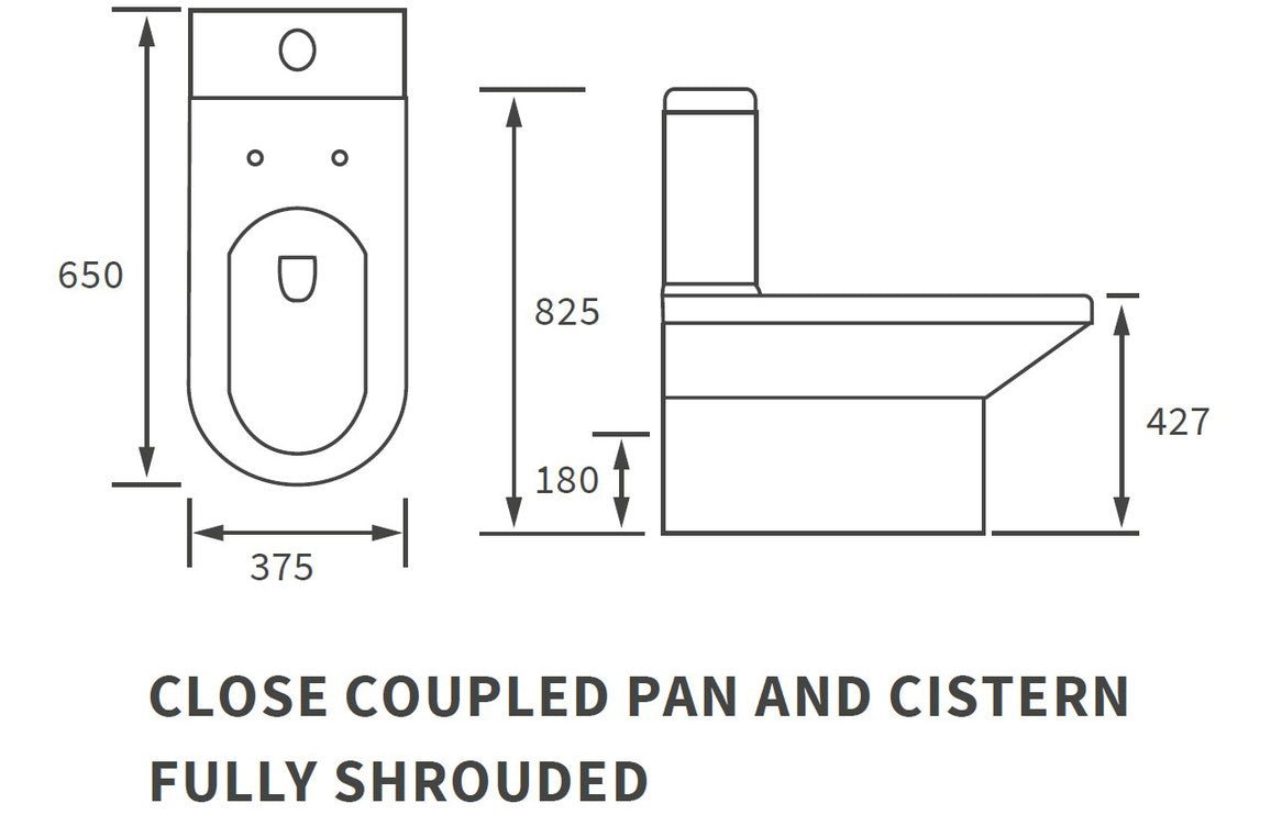 Elisa Close Coupled Fully Shrouded WC & Soft Close Toilet Seat - bathandtile