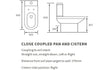 Elisa Close Coupled WC & Soft Close Toilet Seat - bathandtile