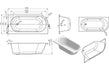 enrico j shape corner bath 1500x725x600mm bath panel rh, Baths, Straight Baths, Alessio, 5