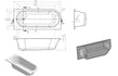 enrico j shape corner bath 1700x725x600mm bath panel rh, Baths, Straight Baths, Alessio, 5