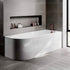 enrico j shape corner bath 1700x725x600mm bath panel rh, Baths, Straight Baths, Alessio, 1