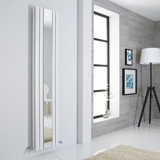 enzo-mirrored-radiator-605x1800mm-white, Alessio, Designer Radiators, Heating, Radiators, 1