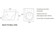 Esta Back To Wall WC & Soft Close Toilet Seat - bathandtile