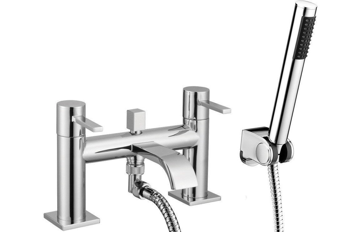 Esta Chrome Bath Filler Tap with Shower Mixer Kit - bathandtile