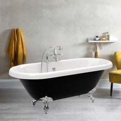 Fabia Black Freestanding Bath 1690x740x620mm