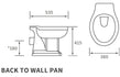 Florence Back To Wall WC & Standard Soft Close Toilet Seat - bathandtile