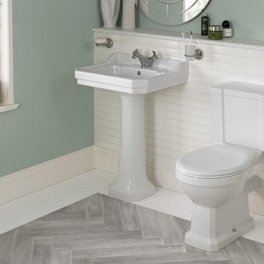 florence basin full pedestal 600x500mm 1th, Alessio, Basins, Full Pedestal Basin, 1