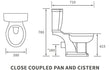 Florence Close Coupled WC & Indigo Ash Soft Close Toilet Seat - bathandtile