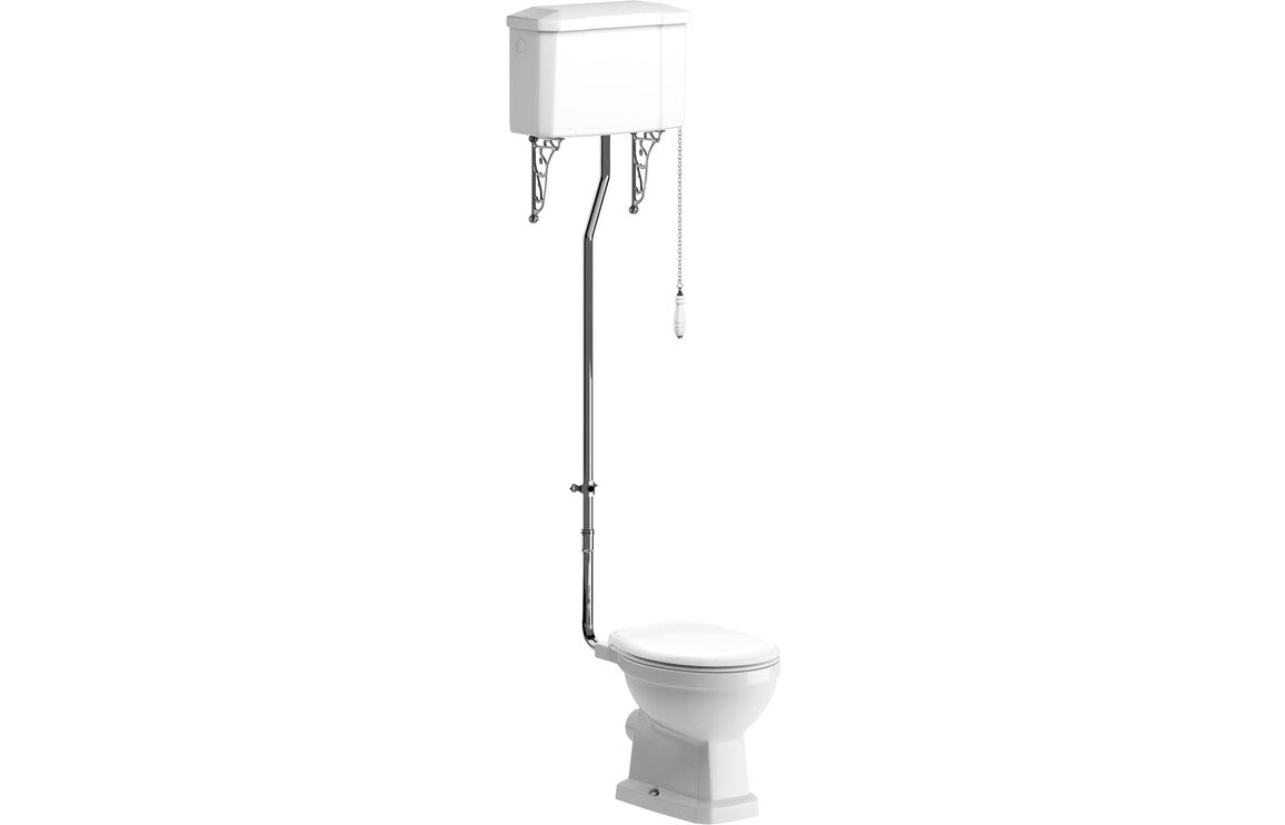 Florence High Level WC & Standard Soft Close Toilet Seat - bathandtile