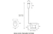 Florence High Level WC & Standard Soft Close Toilet Seat - bathandtile