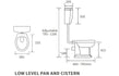 Florence Low Level WC & Indigo Ash Soft Close Toilet Seat - bathandtile