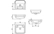 Florence Semi Recessed Basin 500x450mm 2TH - bathandtile