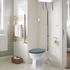 Florence High Level WC & Sea Green Wood Effect Toilet Seat
