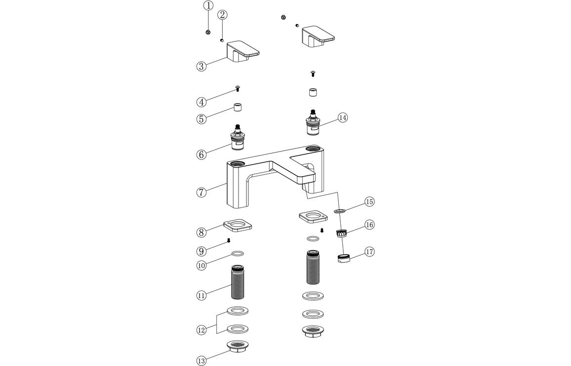 Flow Chrome Bath Filler Mixer Tap - bathandtile