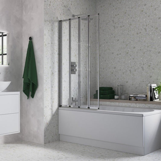 Framed Four Fold Bath Screen - bathandtile
