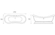 gabriella freestanding bath 1760x700x720mm base white, Baths, Free Standing Baths, Alessio, 5