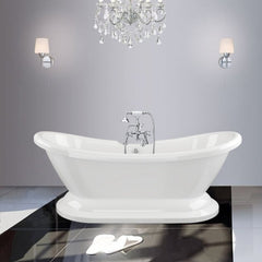 Gabriella Freestanding Bath 1760x700x720mm & Base - White