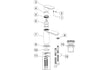 gino chrome basin mixer tap waste, Alessio, Chrome Basin Taps, Taps, 4