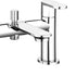 gino chrome bath filler tap with shower mixer kit, Alessio, Chrome Bath Shower Mixer Taps, Bath Taps, Taps, 4