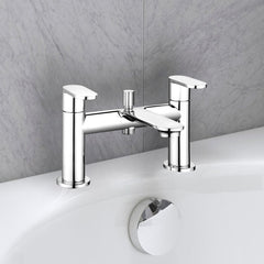 Gino Chrome Bath Filler Tap with Shower Mixer Kit