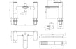 gino chrome bath filler tap with shower mixer kit, Alessio, Chrome Bath Shower Mixer Taps, Bath Taps, Taps, 5