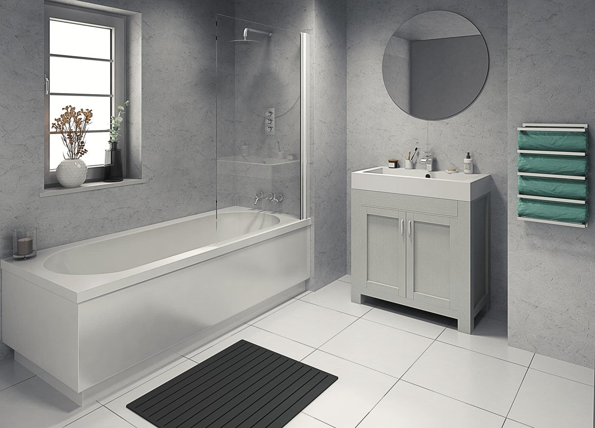 Grey Bonito 900mm MDF Nu-lock Wet Wall Panel - bathandtile