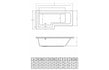 l shape single end bath only 1700x700 850x410mm lh, Baths, Shower Baths, Alessio, 2