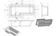 l shape single end bath only 1700x700 850x410mm lh, Baths, Shower Baths, Alessio, 3