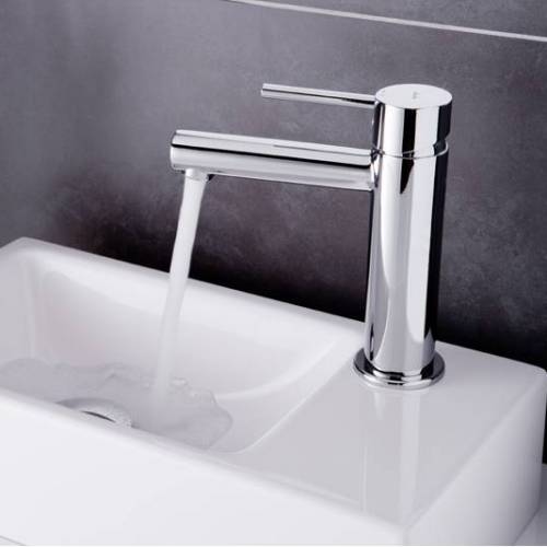 Lanzo Chrome Basin Mixer Tap & Waste - bathandtile