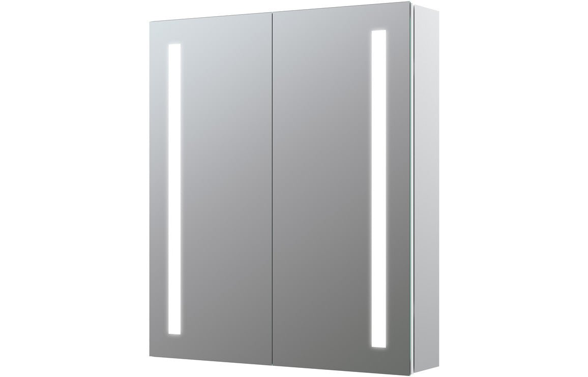 Lea 600mm 2 Door Front-Lit LED Mirror Cabinet - bathandtile