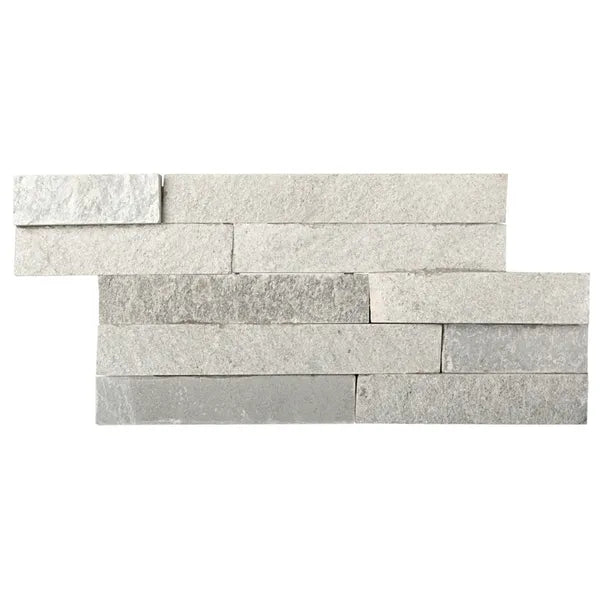 Ledgestone Ice White Split Face 150x300mm Tiles - bathandtile