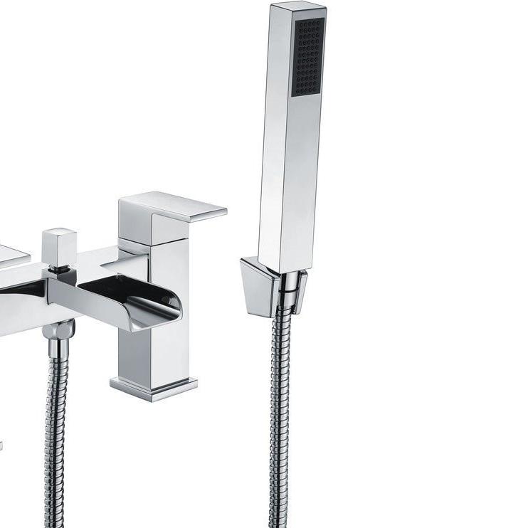 Leola Chrome Bath Filler Tap with Shower Mixer Kit - bathandtile