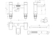 leola chrome bath filler tap with shower mixer kit, Alessio, Chrome Bath Shower Mixer Taps, Bath Taps, Taps, 7