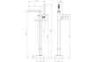 leola chrome freestanding bath tap shower mixer, Alessio, Chrome Bath Taps, Free Standing Bath Taps, Taps, 7
