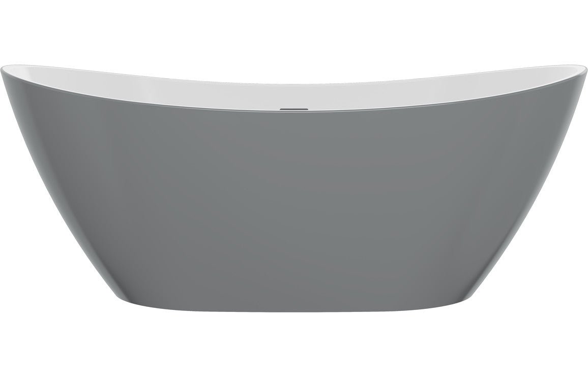 Leola Freestanding Bath 1700x780x690mm - Grey - bathandtile